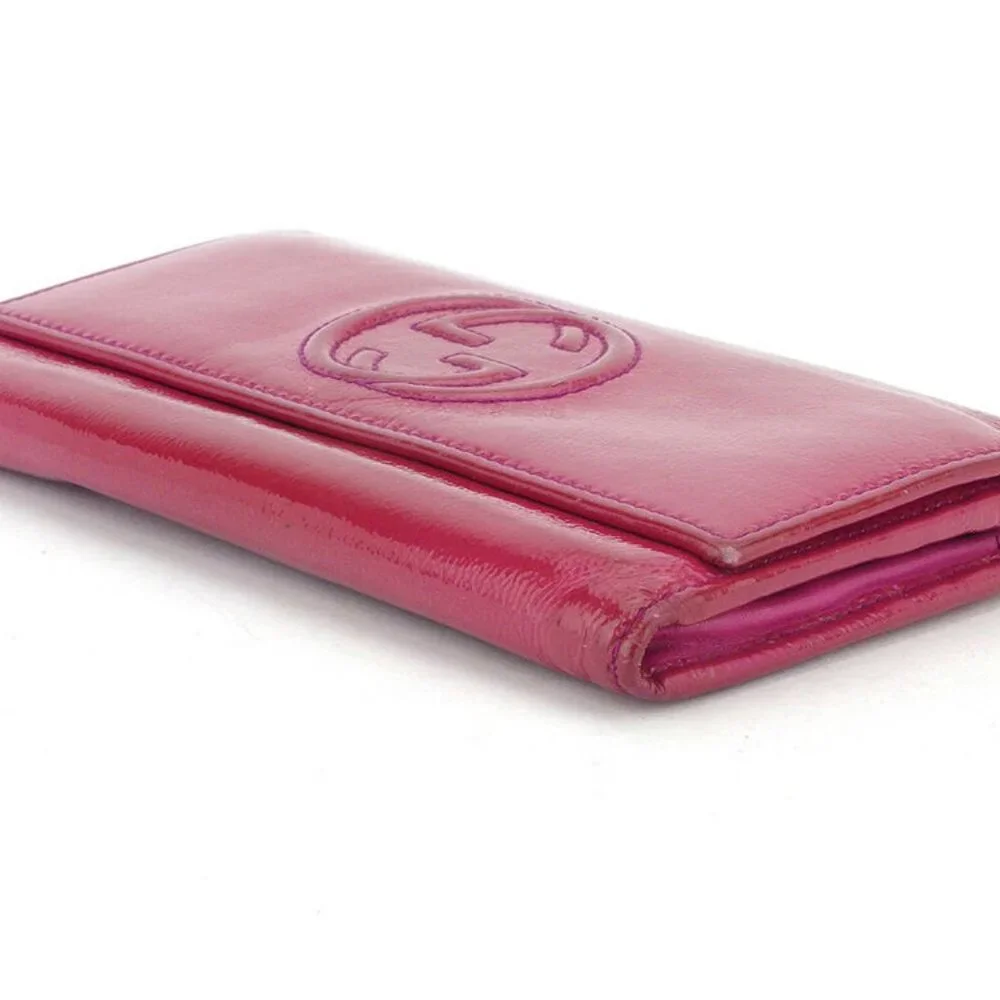 Gucci Purse interlocking pink patent leather Authentic used - Picture 4 of 8